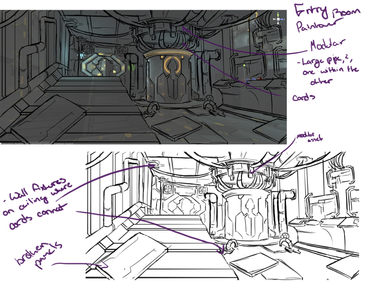 Entry room concept art