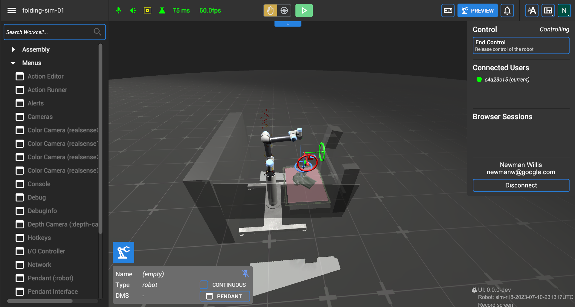 Folding Sim Robot